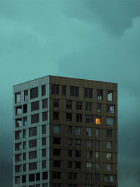 Low angle view of modern building against sky