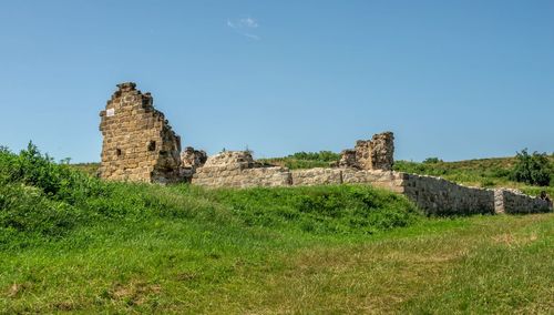 Khotyn, ukraine 11.07.2021. khotyn fortress in chernivtsi region of ukraine on a sunny summer day