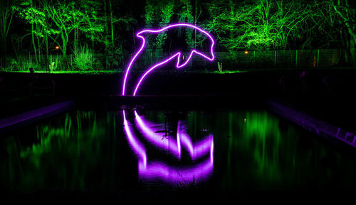 Light painting at night