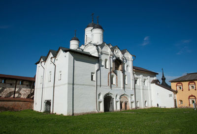 Low angle view of old building against sky