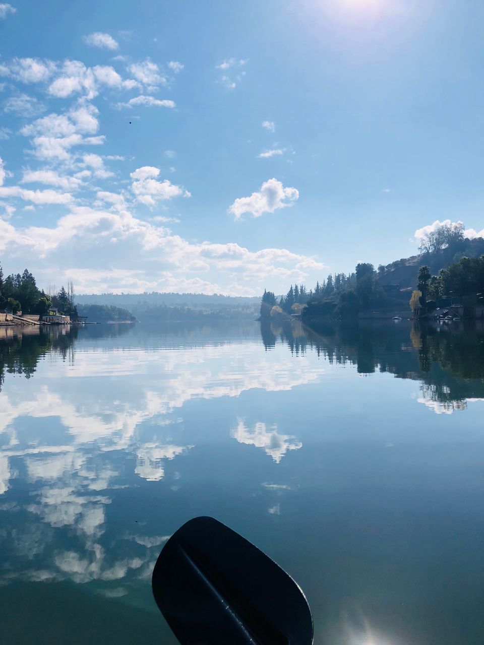 SCENIC VIEW OF LAKE BY TREES AGAINST SKY