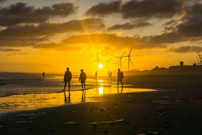 Goldeb hour in the beach fron buenos aires argentina 2023