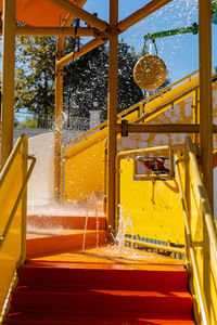 Low angle view of spiral staircase