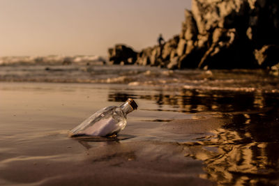 Bottle on beach