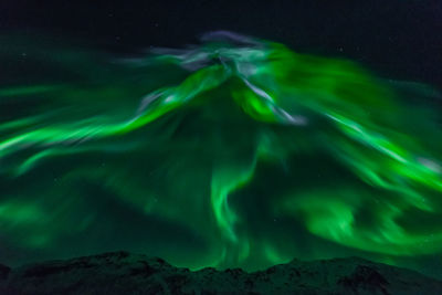 Close-up of water against sky at night