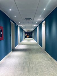 Empty corridor in building