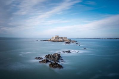 Fort national amidst sea against sky