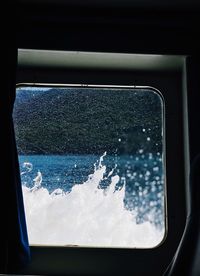 Close-up of wet window