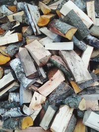 Full frame shot of logs