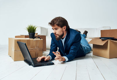 Young man using mobile phone