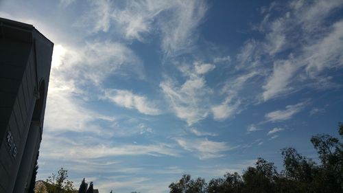 Low angle view of cloudy sky