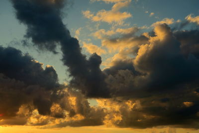 Low angle view of cloudy sky