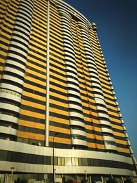Low angle view of modern building against sky