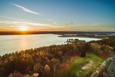 Scenic view of road at sunset