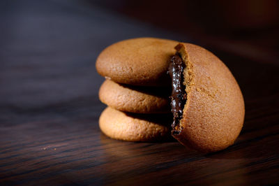 Close-up of food on table