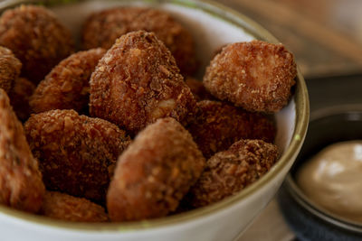Close-up of croquettes 