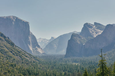 Views of yosemite national park valley in northern california.