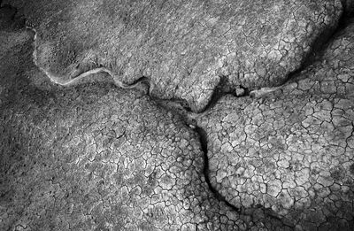 Close-up of rocky mud volcano