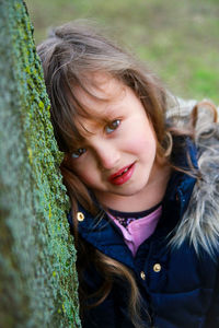 Close-up portrait of girl