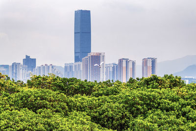 View of modern buildings against sky