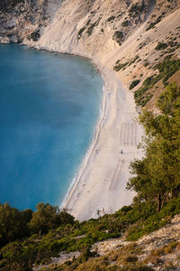 High angle view of beach