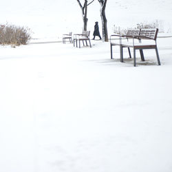 Empty snow covered landscape