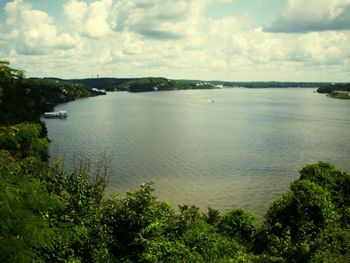 Scenic view of cloudy sky over sea