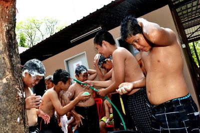 Group of people on the ground