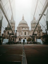 Low angle view of buildings in city