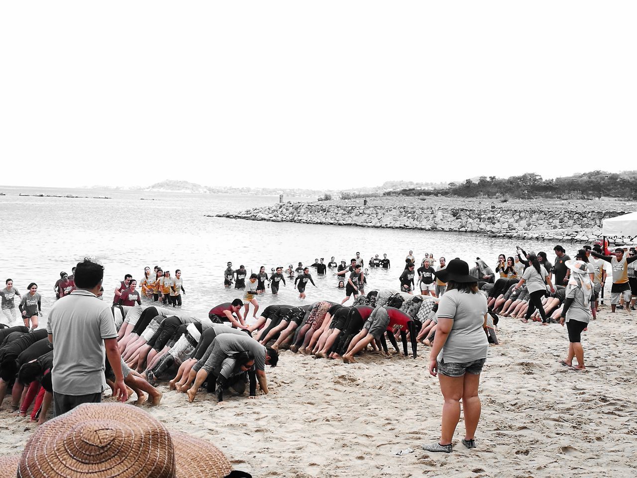 GROUP OF PEOPLE ON BEACH