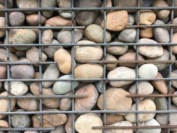 Full frame shot of stack of rocks