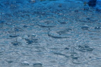 Full frame shot of raindrops