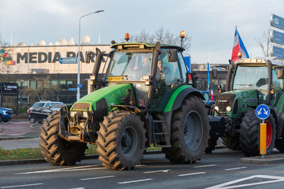 Cars on street in city