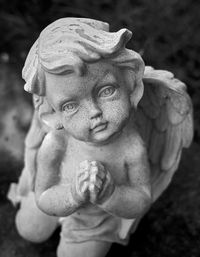 Close-up of angel statue