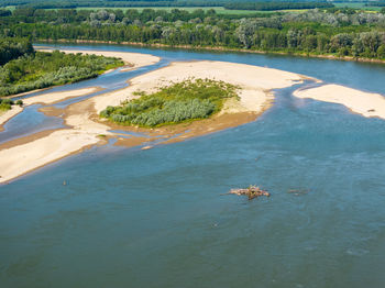 High angle view of beach
