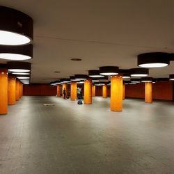 Interior of illuminated empty room