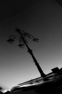 Low angle view of silhouette plant against sky