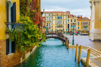 Travel and tourism in venice colorful canal houses