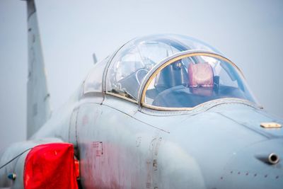 Close-up of fighter plane