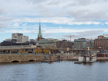 View of buildings at waterfront