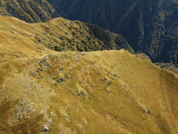 Scenic view of arid landscape