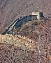 View of great wall of china