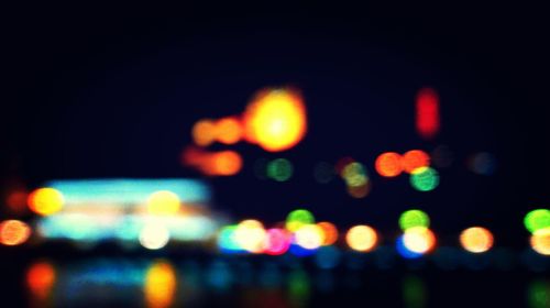 Defocused lights at night