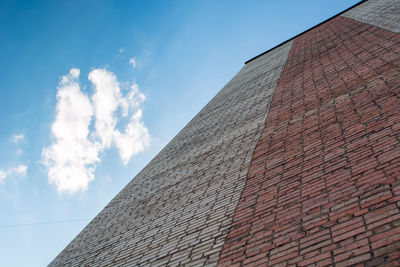 Low angle view of building roof against sky