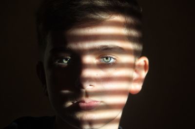 Close-up portrait of a boy