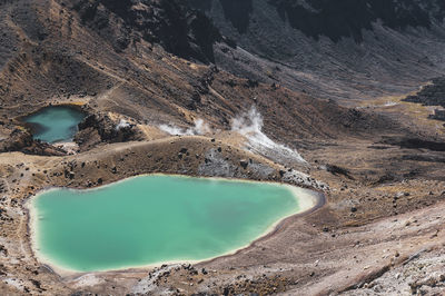 High angle view of lake