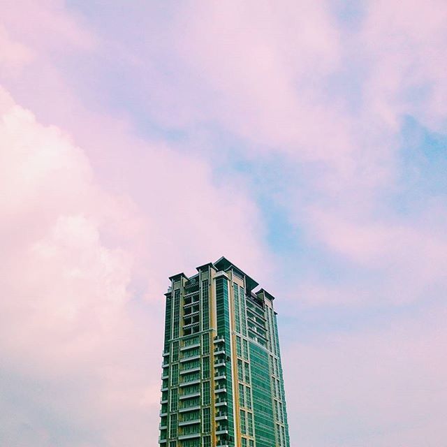 architecture, building exterior, built structure, low angle view, sky, cloud - sky, city, modern, building, office building, tall - high, cloudy, cloud, skyscraper, tower, outdoors, day, no people, window, residential building