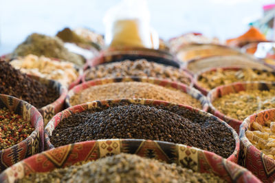 Close-up of crab for sale in market