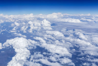 Aerial view of clouds in sky