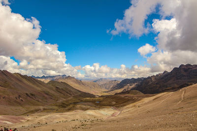 Rainbow mountain. vinicunca, near cusco, peru. montana de siete colores.